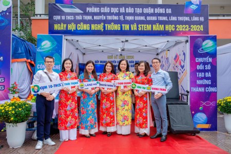 Trường THCS Thịnh Quang tham gia Ngày hội công nghệ thông tin và Stem năm học 2023- 2024