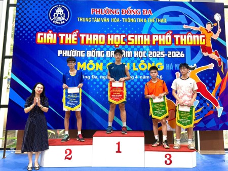 Chúc mừng các “vận động viên nhí trường Thịnh Quang” tiếp tục tỏa sáng tại Giải Cầu lông phường Đống Đa!