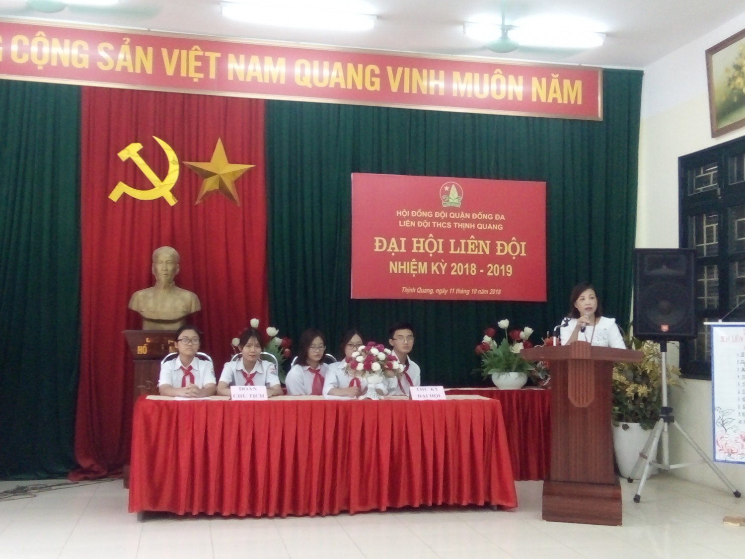 Đại hội Liên Đội trường THCS Thịnh Quang năm học 2018 - 2019
